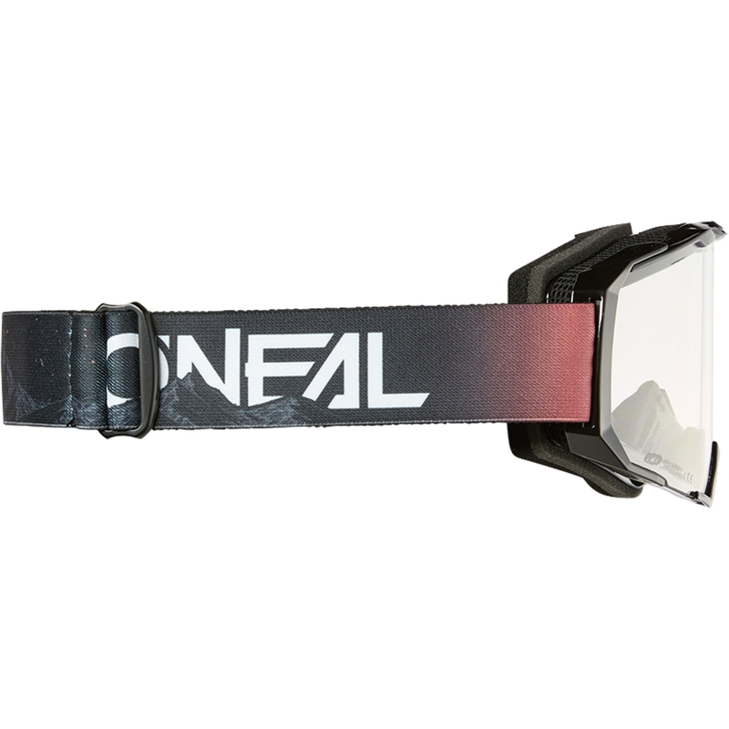 Motocrossbril O´Neal B-22 Covert zwart-rood (transparant plexiglas)