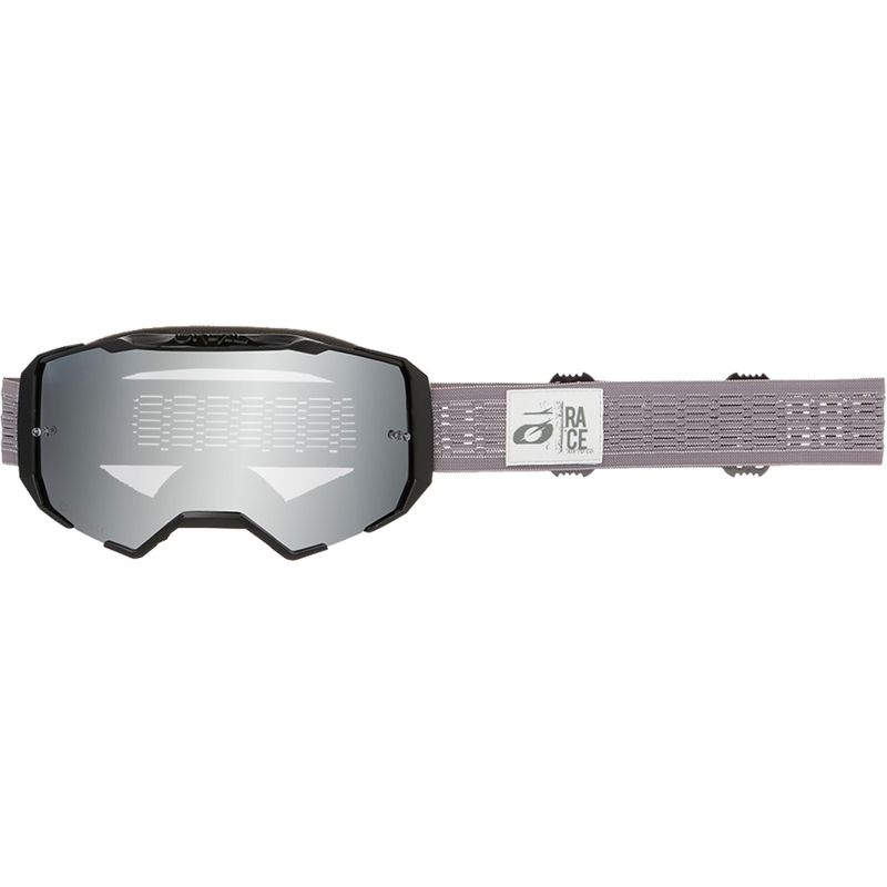 Motocrossbril O´Neal B-22 Static grijs (zilverkleurig spiegelend plexiglas)
