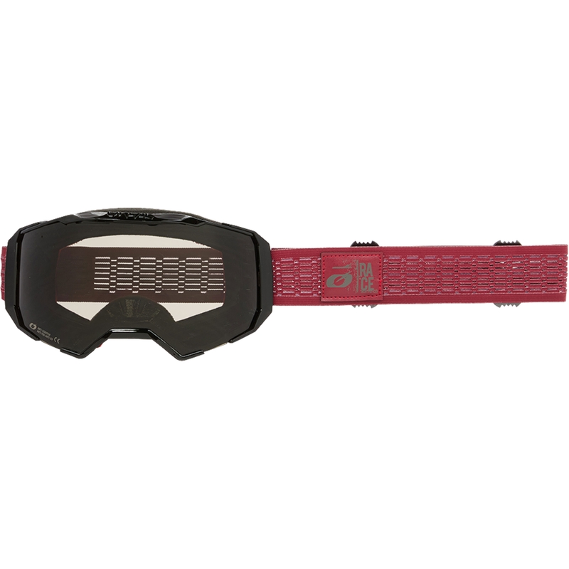 Motocrossbril O'Neal B-22 Static rood (grijs plexiglas)
