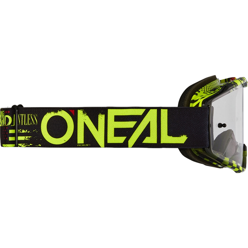 Motocrossbril O´Neal B-10 Attack zwart-geel (transparant plexiglas)