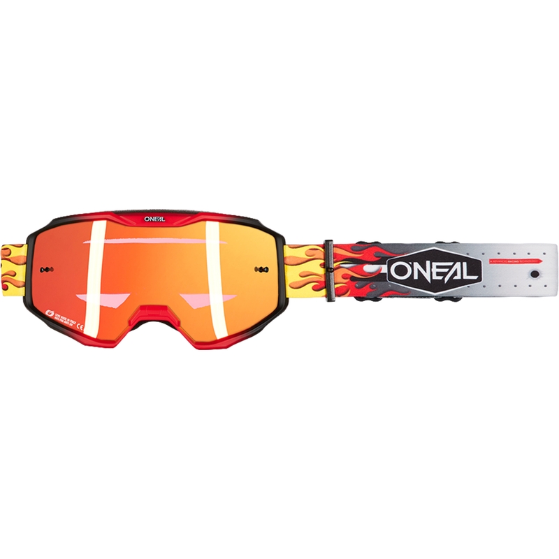 Motocrossbril O´Neal B-10 HR multi color (iridiumrood plexiglas)