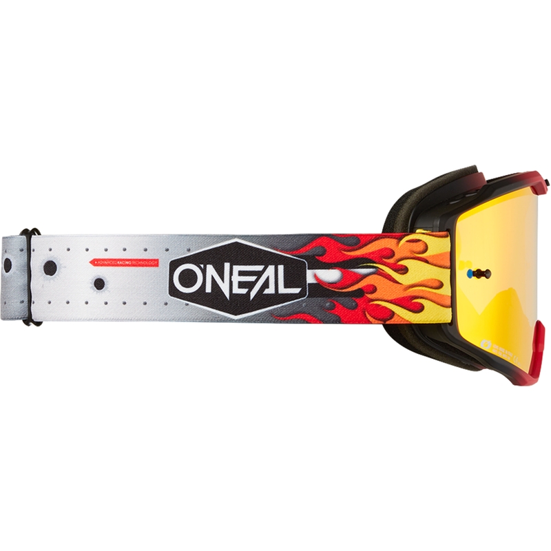 Motocrossbril O´Neal B-10 HR multi color (iridiumrood plexiglas)