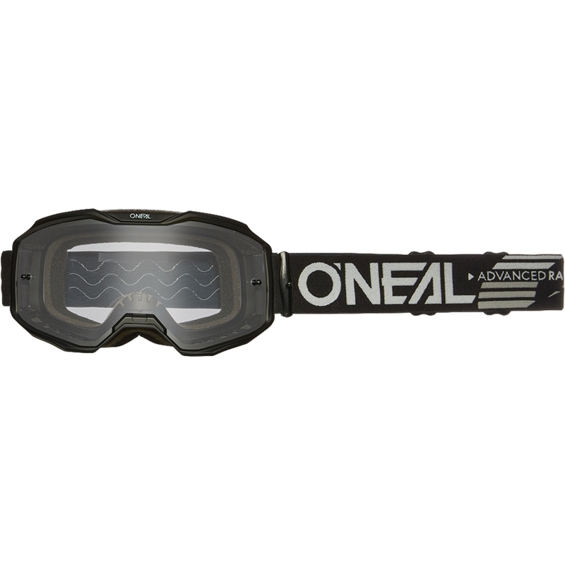 Motocrossbril O´Neal B-10 Solid black (transparant plexiglas)