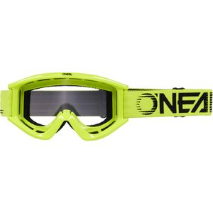 Motocrossbril O´Neal B-Zero fluo geel (transparant plexiglas)