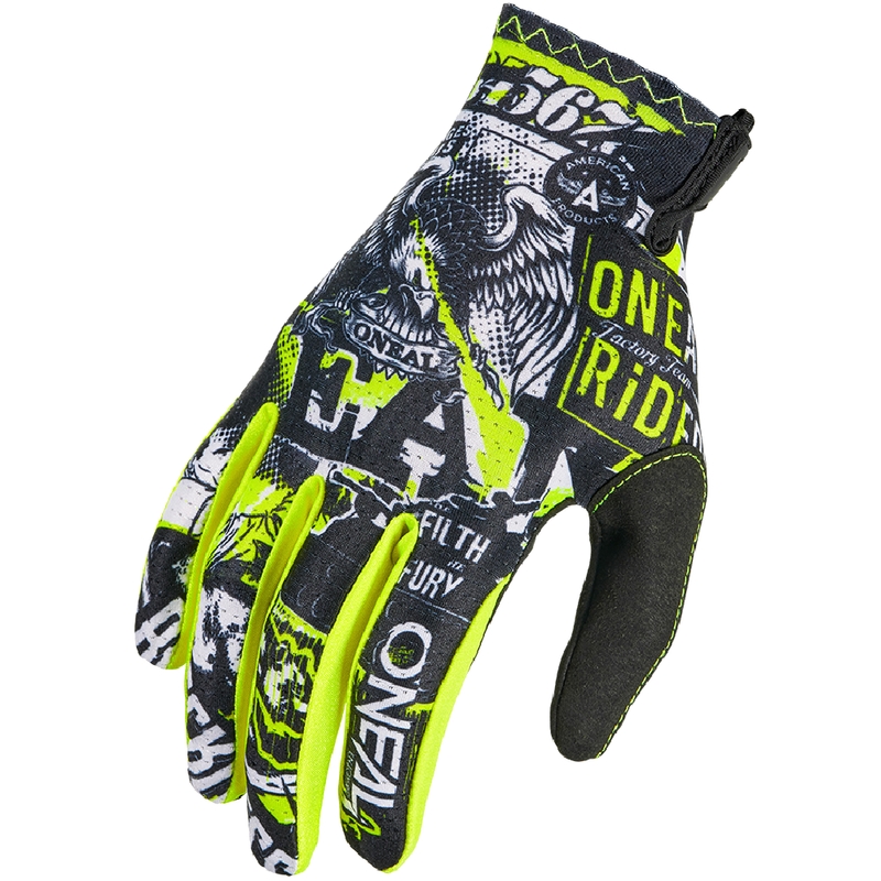 O'Neal Matrix Attack motorcrosshandschoenen zwart-fluorescent geel