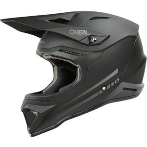 O'Neal 3SRS Solid matzwarte kindermotocrosshelm