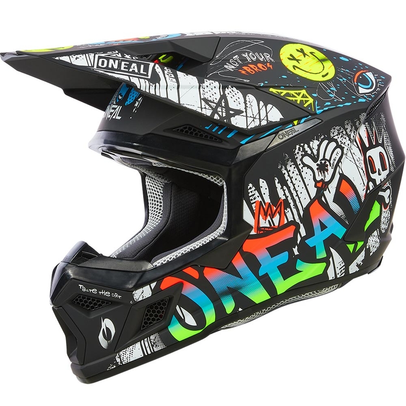 O'Neal 3SRS Rancid zwart-wit kindermotocrosshelm