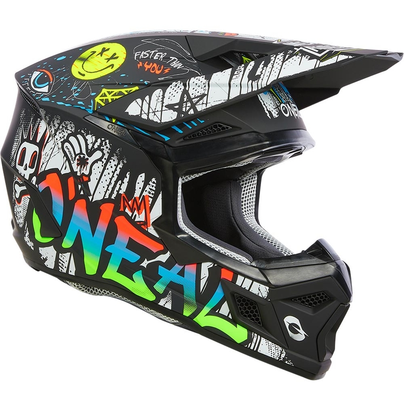 O'Neal 3SRS Rancid zwart-wit kindermotocrosshelm