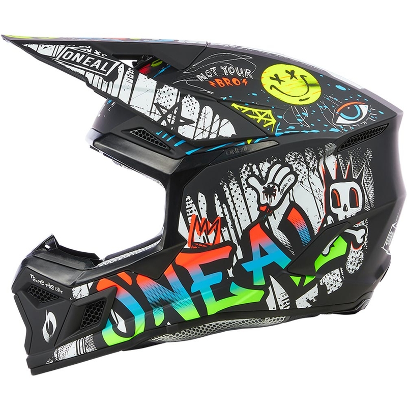 O'Neal 3SRS Rancid zwart-wit kindermotocrosshelm