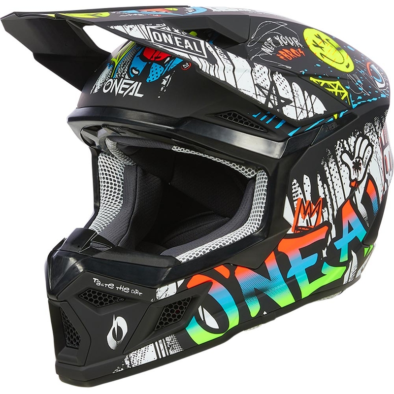 O'Neal 3SRS Rancid zwart-wit kindermotocrosshelm