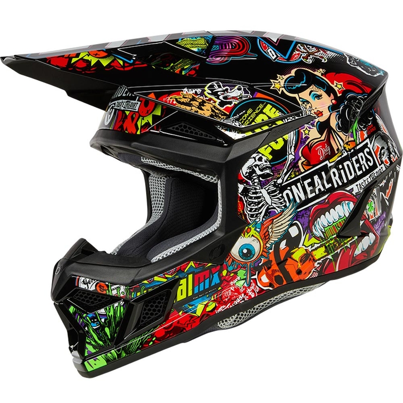 O'Neal 3SRS Crank kindermotocrosshelm, mat, meerkleurig