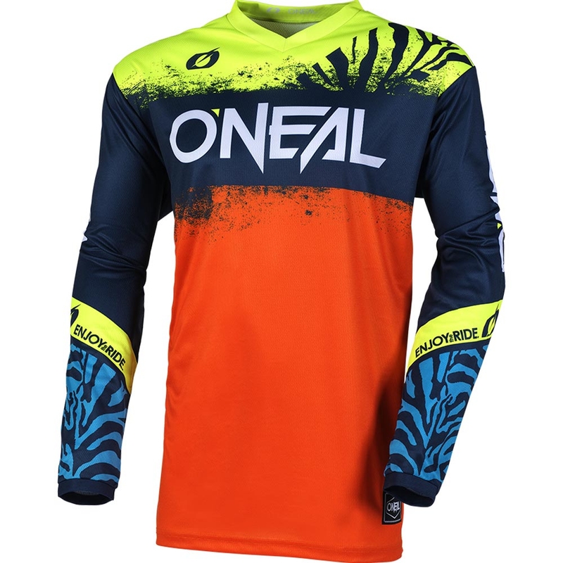 O'Neal Element Shocker kindermotocrossshirt blauw-oranje