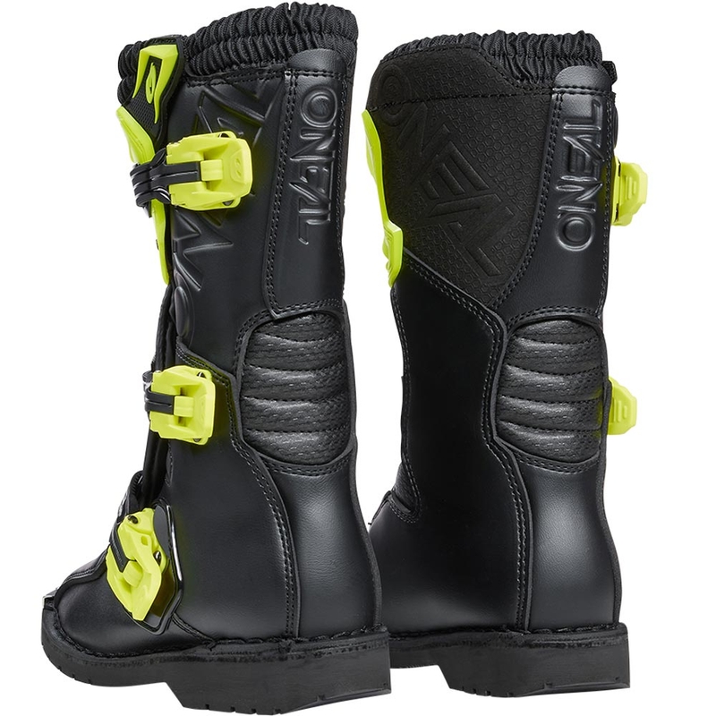 O'Neal Rider PRO kindermotocrosslaarzen zwart-fluor geel