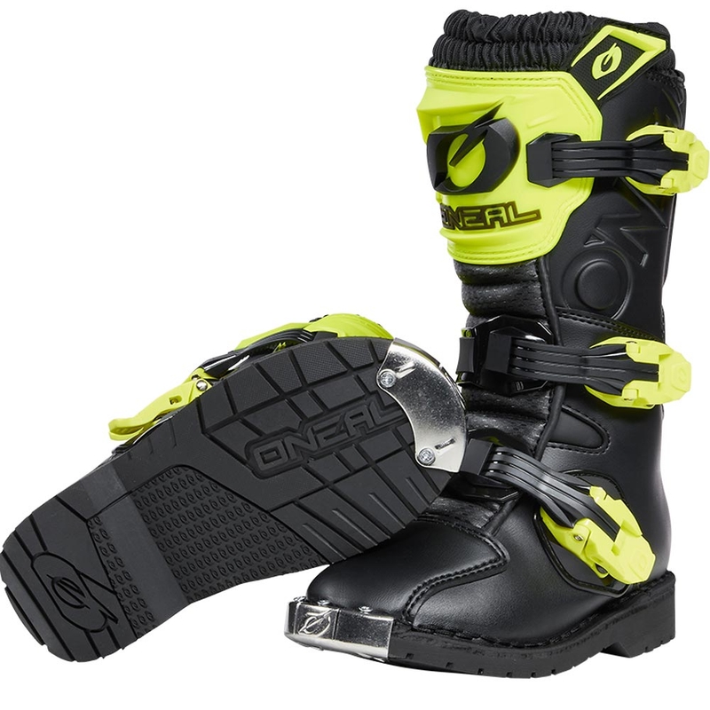 O'Neal Rider PRO kindermotocrosslaarzen zwart-fluor geel