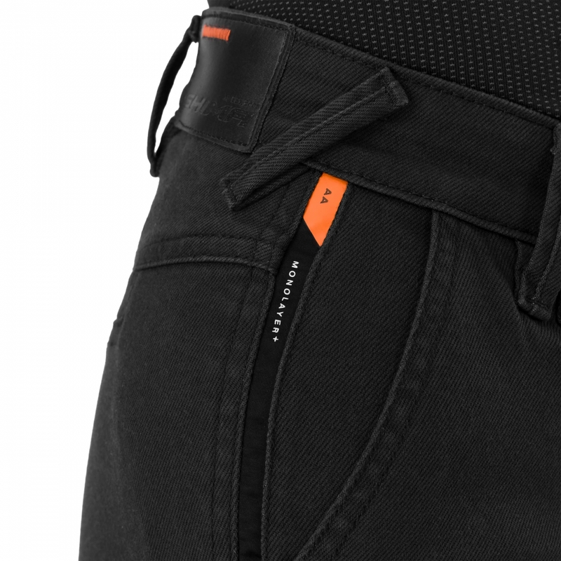 Dames cropped motorjeans Shima Recon zwart