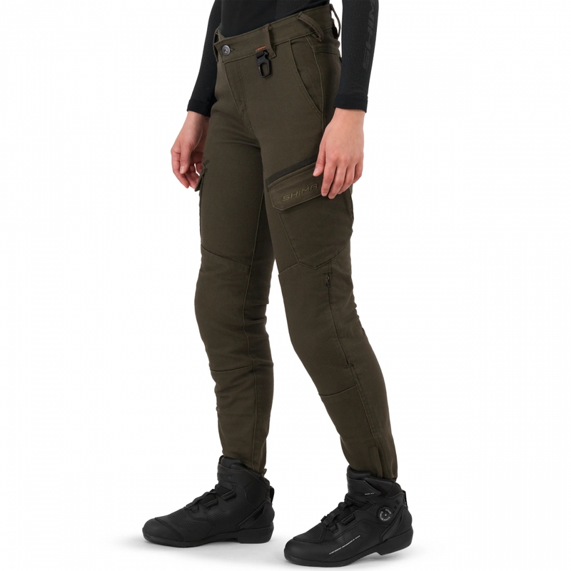 Dames cropped motorjeans Shima Recon groen