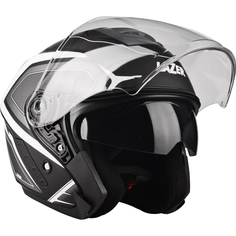 Open motorhelm Lazer Tango Hexa zwart/wit
