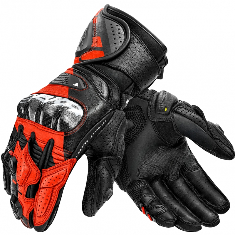 Motorhandschoenen Shima RS-3 fluorescerend rood