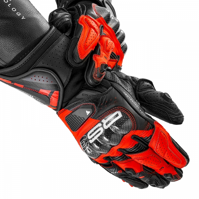 Motorhandschoenen Shima RS-3 fluorescerend rood