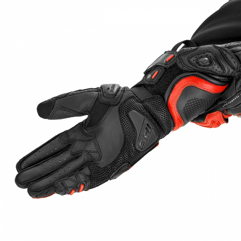 Motorhandschoenen Shima RS-3 fluorescerend rood
