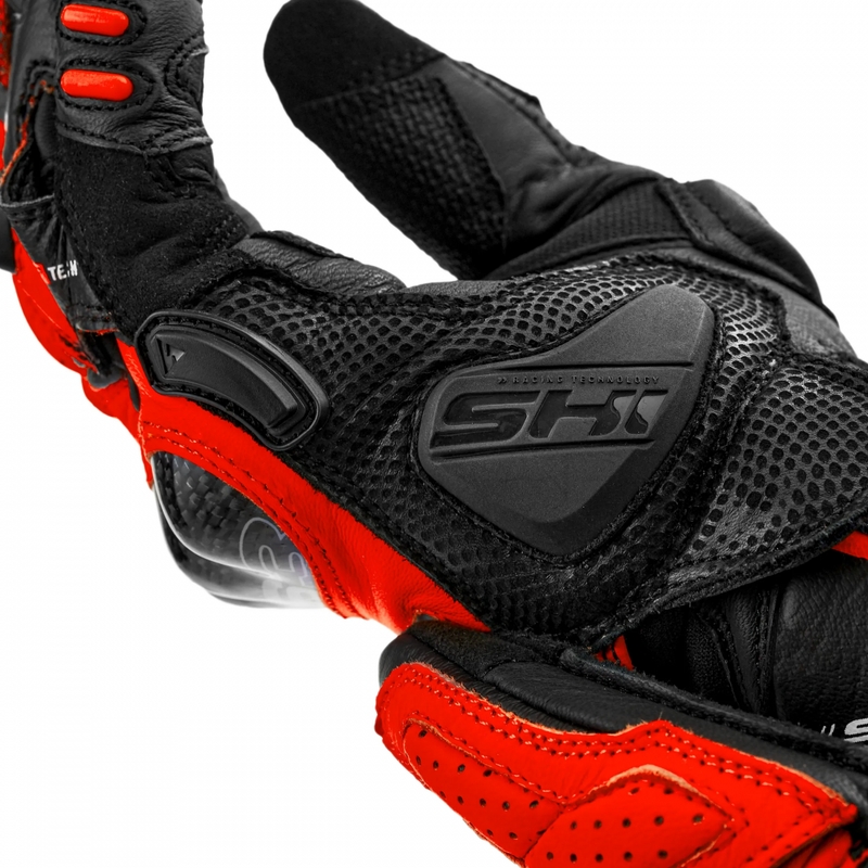 Motorhandschoenen Shima RS-3 fluorescerend rood