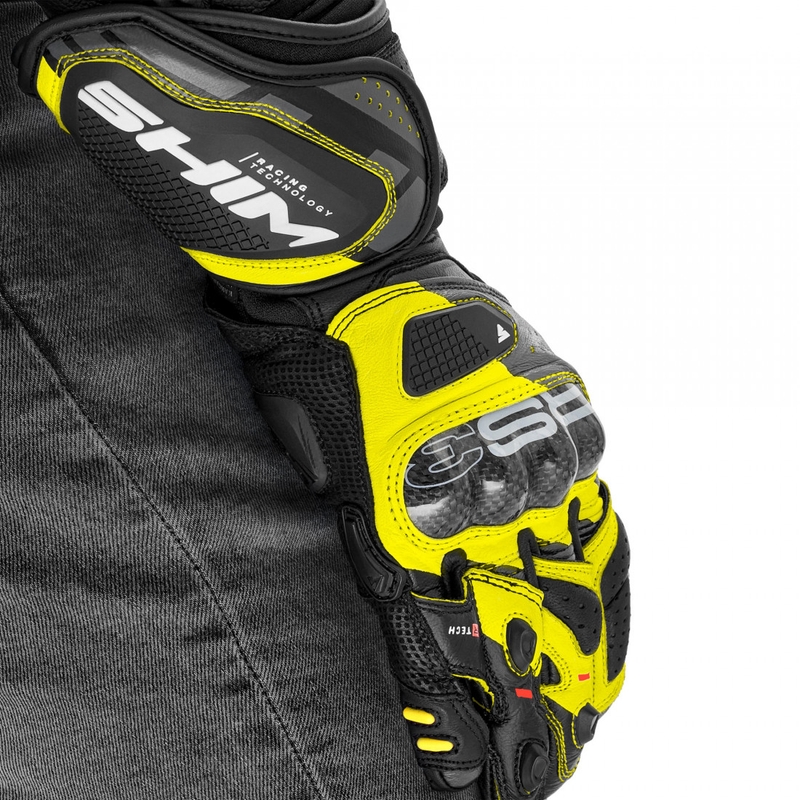 Shima RS-3 motorhandschoenen fluorescerend geel