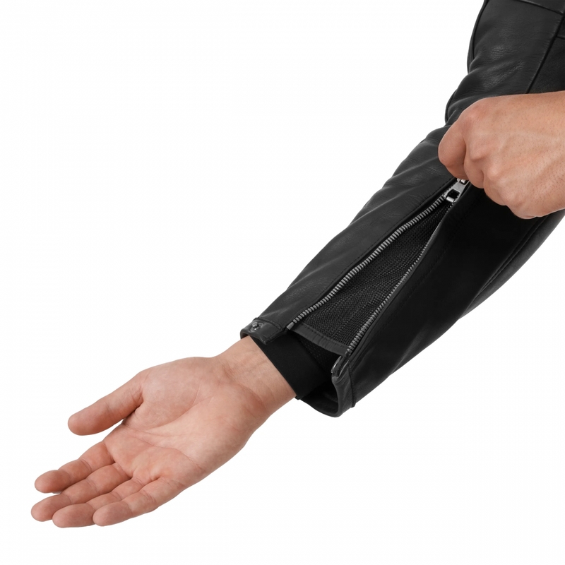 Leren motorjas Shima Hunter 3.0 zwart