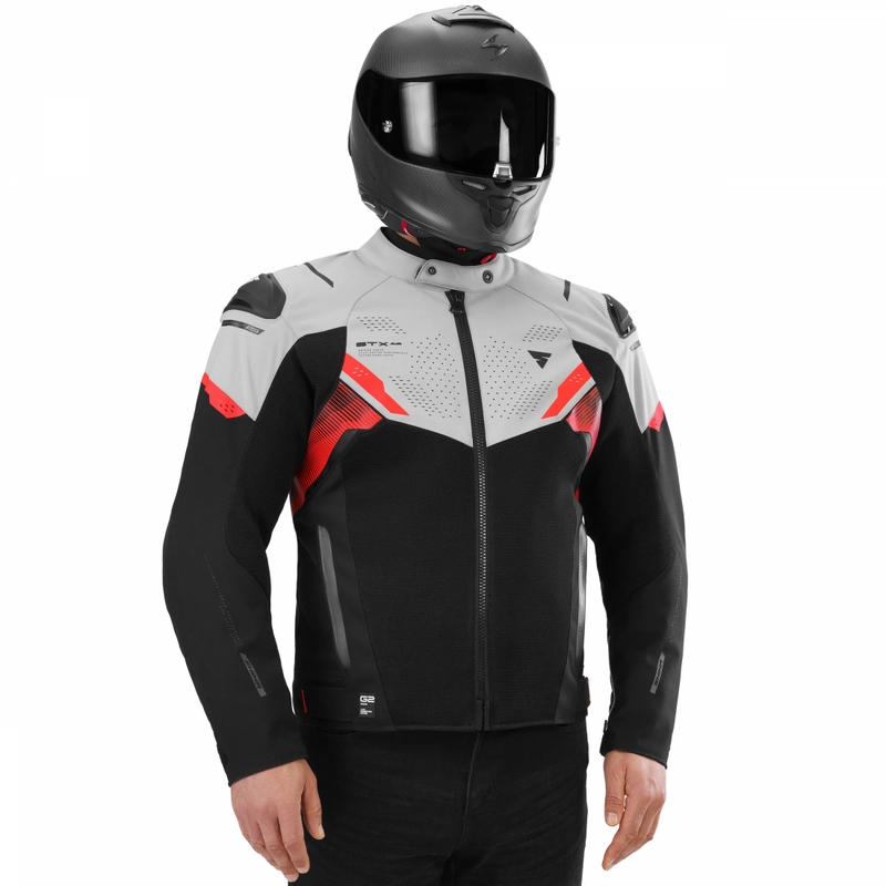 Shima STX Air motorjas grijs-rood