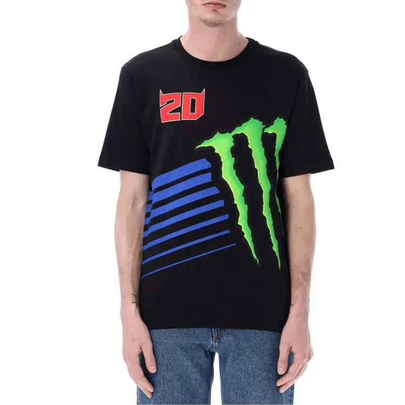 Fabio Quartararo Monster Energy Logo T-shirt zwart