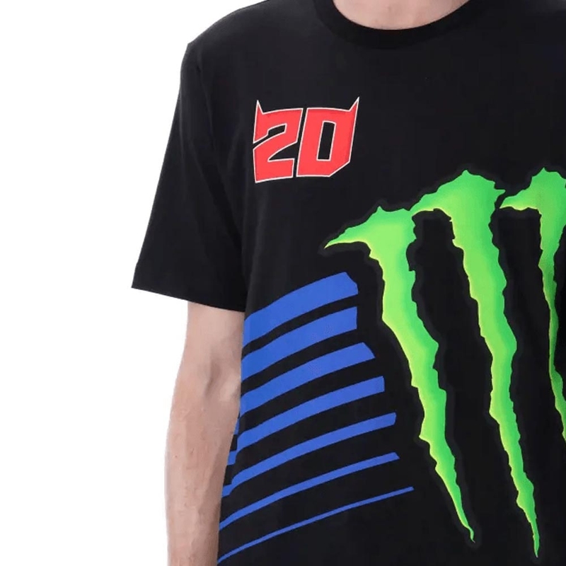 Fabio Quartararo Monster Energy Logo T-shirt zwart