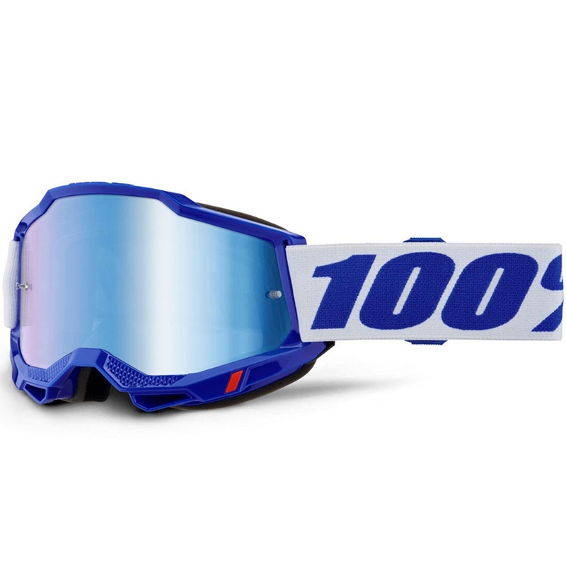 Motocrossbril 100% Accuri 2 blauw met blauw plexiglas