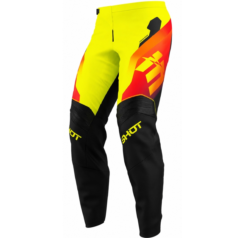 Shot Draw Rocket kindermotocrossbroek fluorescerend geel