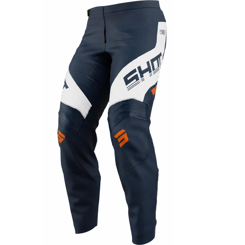 Shot Draw Struck kindermotocrossbroek blauw-oranje