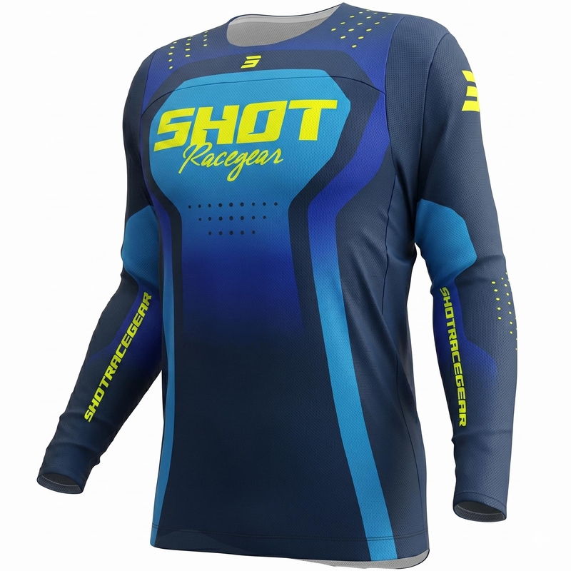 Motocross shirt Foto Contact Stream blauw
