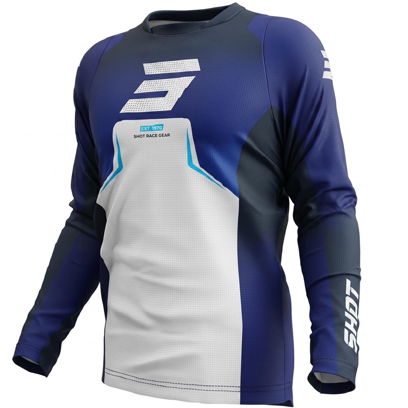 Shot Devo Future motorcross shirt blauw