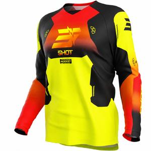 Shot Draw Rocket kindermotocrossshirt fluorescerend geel