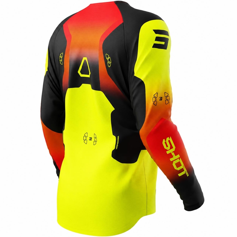 Shot Draw Rocket kindermotocrossshirt fluorescerend geel