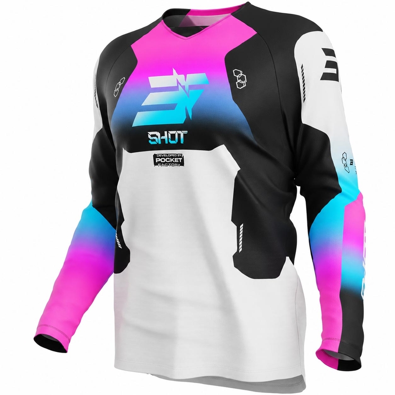 Shot Draw Rocket kinder motorcross shirt roze