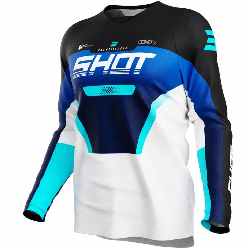 Shot Draw Struck kinder motorcross shirt blauw
