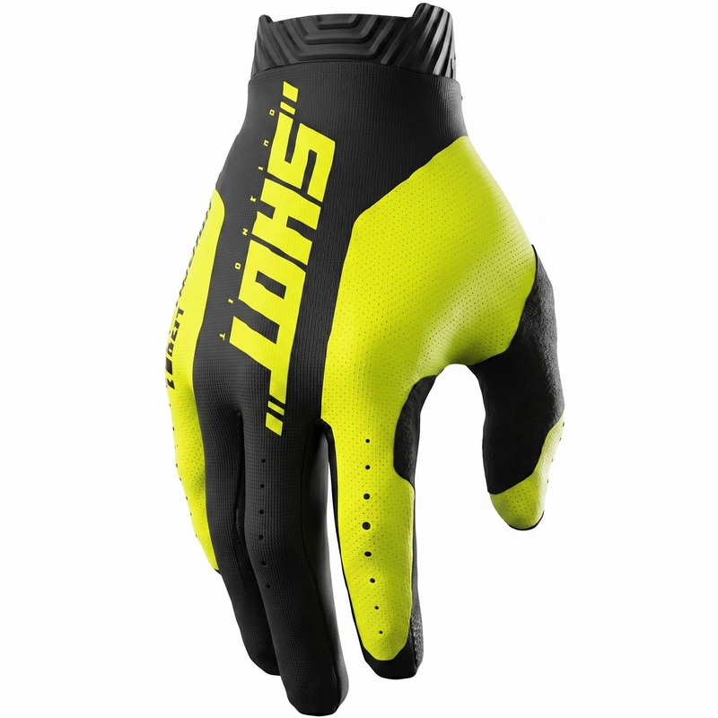 Motocrosshandschoenen Shot Lite Skin fluorescerend geel
