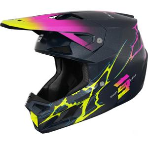 Motocrosshelm Shot Speed Race parelblauw