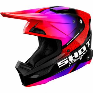 Shot Furious Stream Kids Motocrosshelm Glanzend Rood