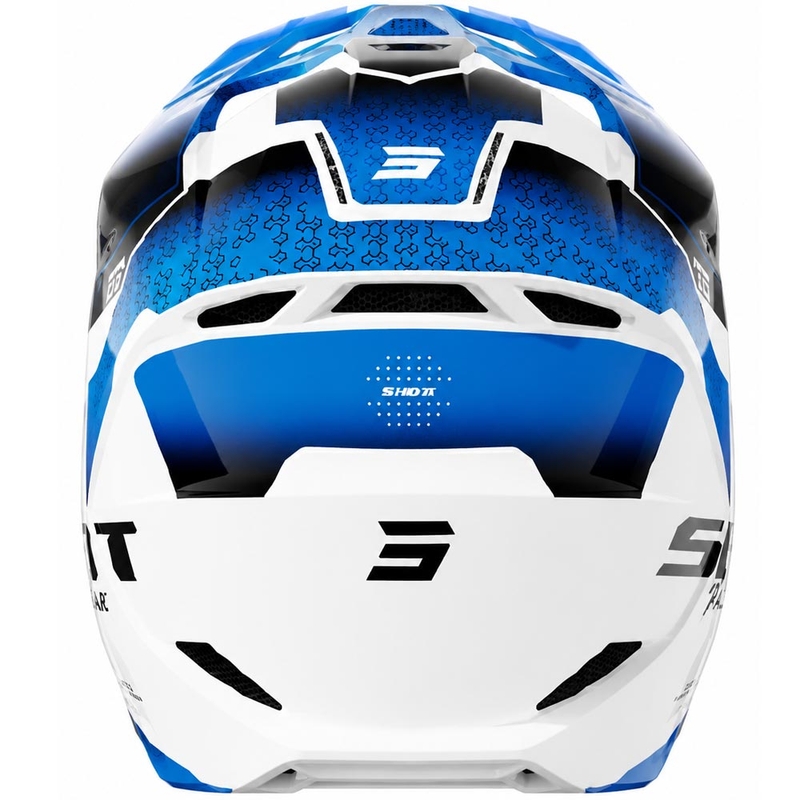 Shot Furious Stream Kids Motocrosshelm Glanzend Blauw
