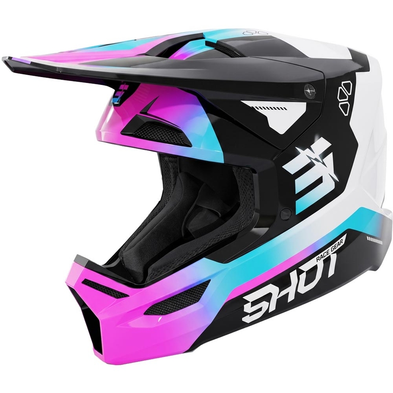 Shot Furious Rocket kindermotocrosshelm glanzend roze