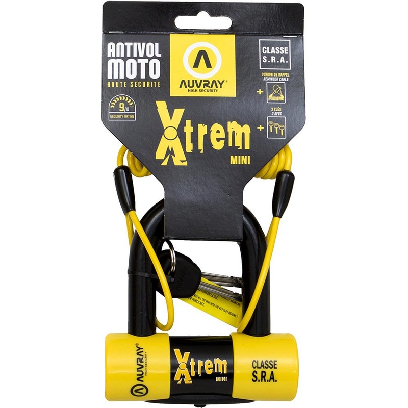 Auvray XTREM Mini remschijfslot 16 mm geel