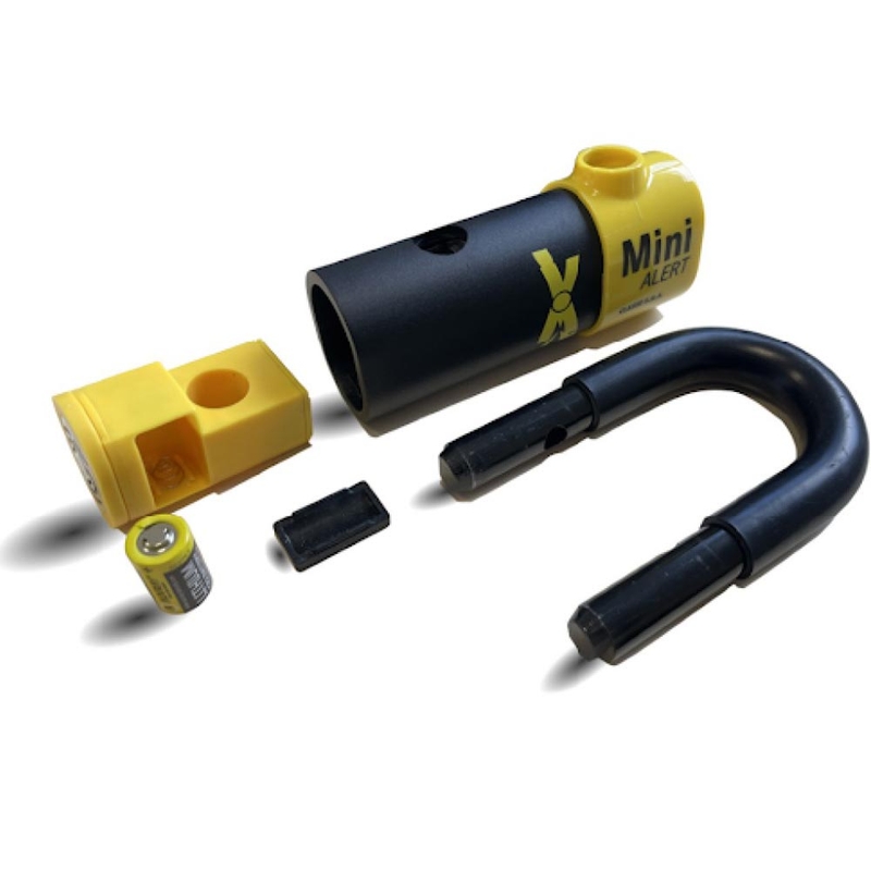 Auvray XTREM kettingslot voor motorfietsen met XTREM Mini Alert U-slot, zwart