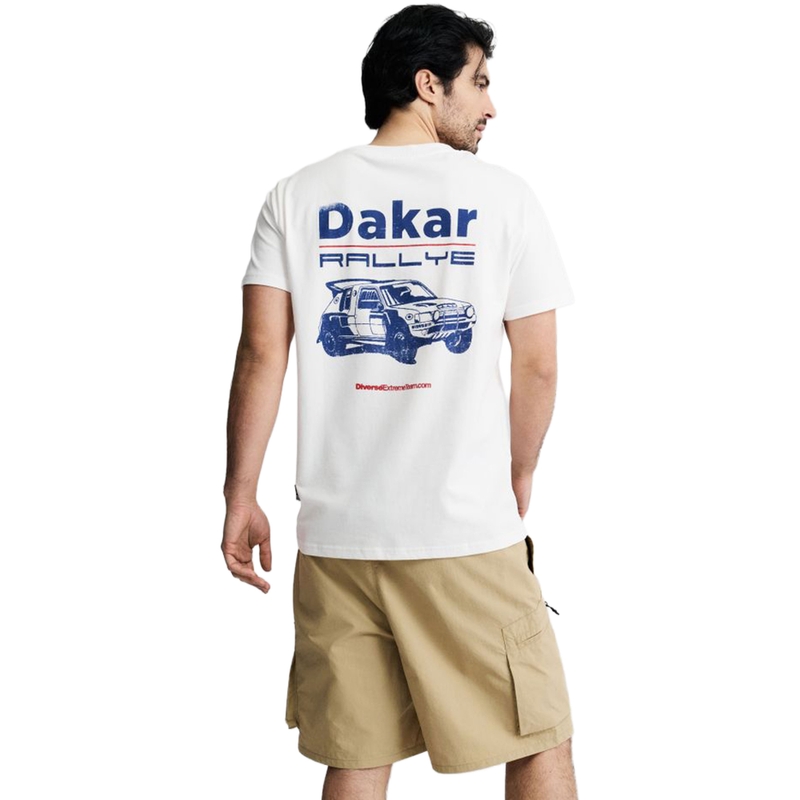 Dakar Car T-shirt wit