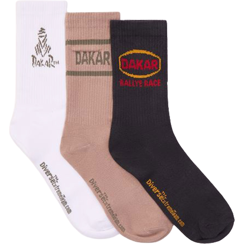 DAKAR Athlan 3Pack II sokkenset grijs-wit