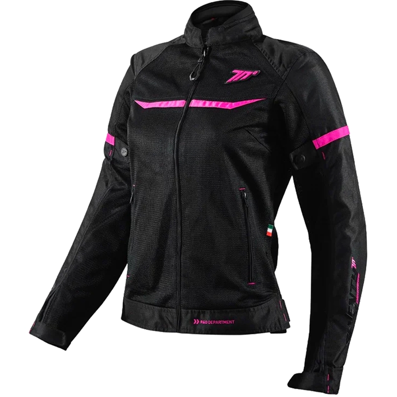 Dames motorjas SEVENTY DEGREES SD-JR30.2 Mojave zwart-roze