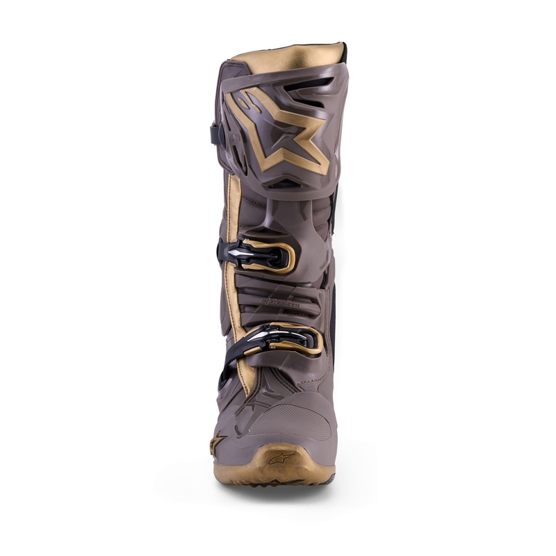 Alpinestars TECH 10 Limited Edition AIR GOLD Motorlaarzen Bruin Goud